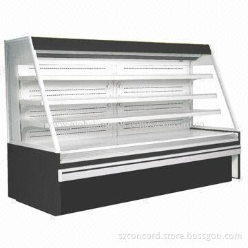 Multideck display cooler, also used as wine cooler, open showcase design